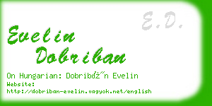 evelin dobriban business card